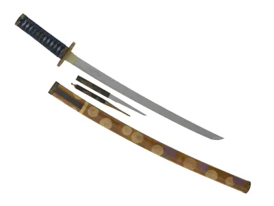 Wakizashi Sword 3D model