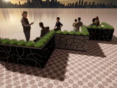 Sofa de exterior con materiales PBR 2K Free 3D model