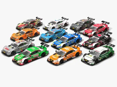 DTM Season 2018 Race Car Collection 3D model