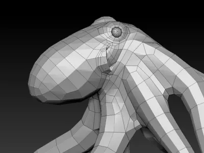 3D OCTOPUS LOWPOLY Low-poly 3D model
