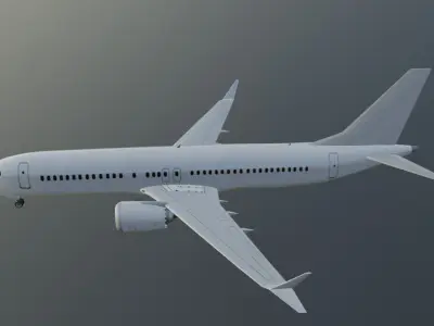 Boeing 737 Max 8 low poly 3D Model Low-poly 3D model