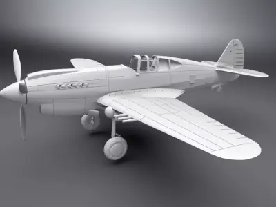 P 40 Warhawk Scale model 3D print model
