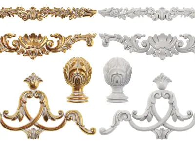 Collection of 40 classic carvings Part 6 3D model