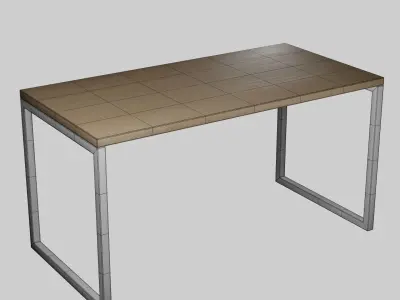 Wooden table Free low-poly 3D model shop
