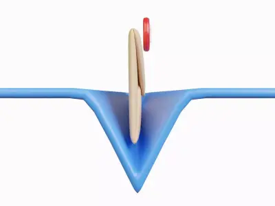 Paper Plane with Notification Mail 3D model