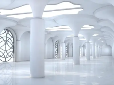  Classic Futuristic Interior 3D model