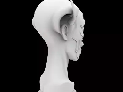 Alien Spirit Sculpture 3D Print Model 3D print model purchase