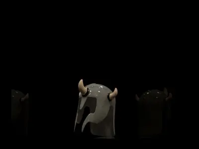 Cyber Scull Helmet 3D print model 3D print model Low-poly 3D model