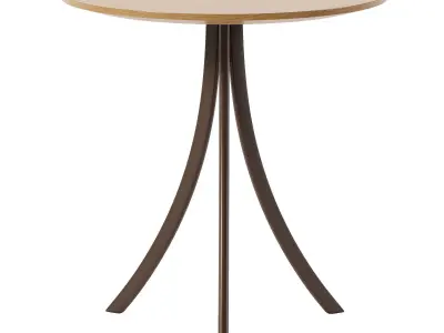 EXPORMIM BISTRO Round oak table Free low-poly 3D model
