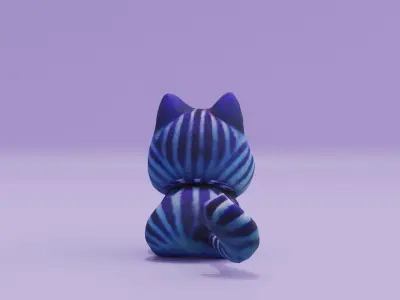 Cheshire Cat Toy Low High Poly Low-poly 3D model