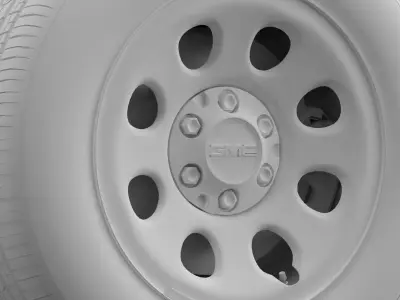 GMC Yukon Police wheel 3D model