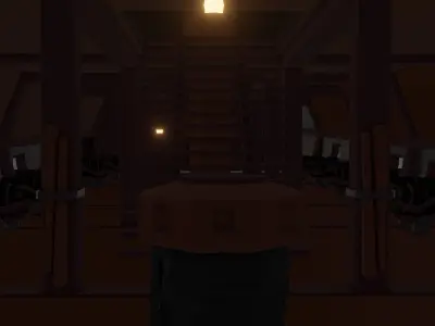 ship LowPoly pirate floating in ocean Low-poly 3D model