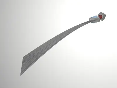 Blue Ruby Blade Free low-poly 3D model