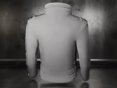 Vanguard X Stealth Tactical Jacket  Futuristic Sci Fi Armor Suit Low-poly 3D model