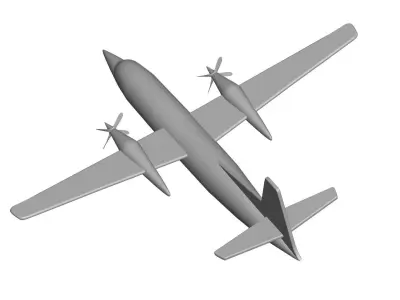 Fokker F27 Friendship 3D model