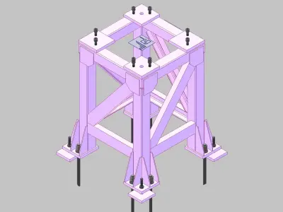 26401-Base for robot NACHI-NC510-Hight 1100 3D model