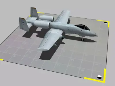 a-10 thunderbolt Low-poly 3D model