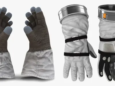 Space Gloves Collection 3D model