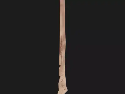 Ancient Fantasy Bone Sword v2 Low-poly 3D model