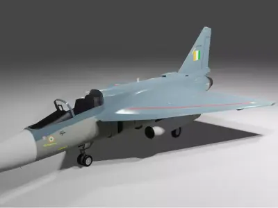 Indian Airforce HAL LCA Tejas 3D model Low-poly 3D model