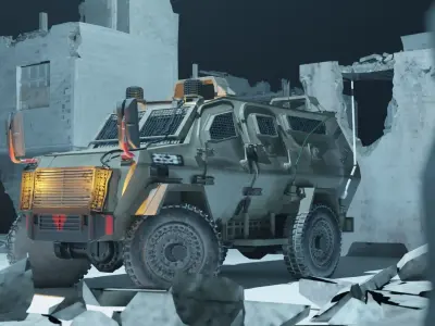 Wolf Zeev IDF armored vehicle 3D model