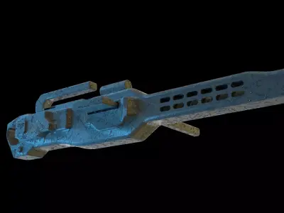 sci-fi blaster gun Free low-poly 3D model