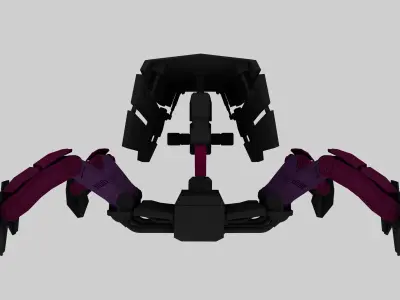 Mech Spider RIGGED Low-poly 3D model