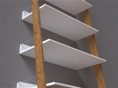 Bookshelf - Ladder Bookshelf Free 3D model