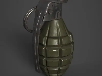 MK2 Grenade Free low-poly 3D model