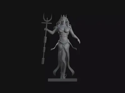 ocean goddess character print Free 3D model