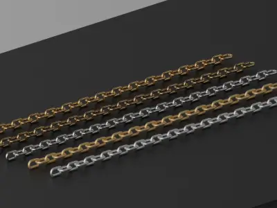 Chain set of links 3D model