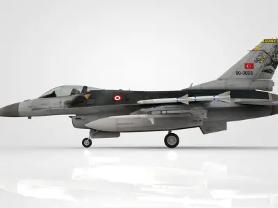 F-16 Fighting Falcon Low-poly 3D model