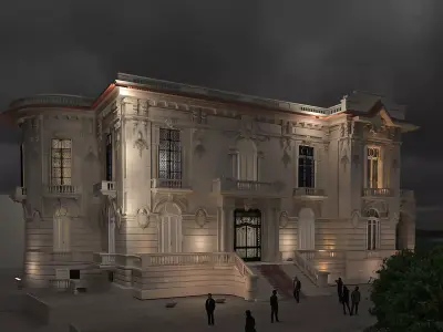 Exterior classic building 3D model