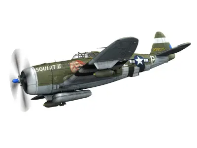 Republic P-47D Thunderbolt - Squirt II 3D model