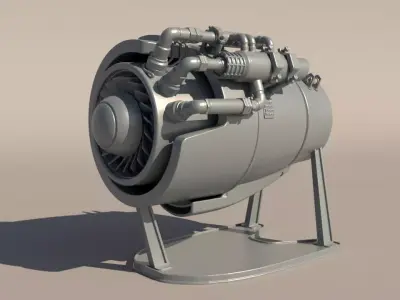 Small Jet Engine for 3Dprint 3D print model