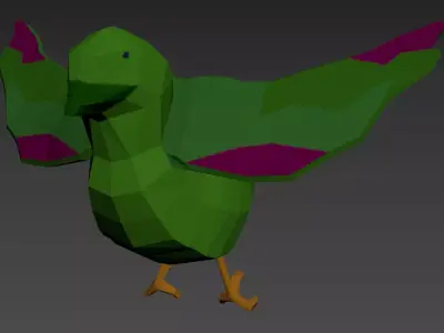 Animated bird - Low poly Free low-poly 3D model
