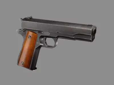 Pistol C127G Colt 45 M1911 Model Low Poly 3D Model Low-poly 3D model