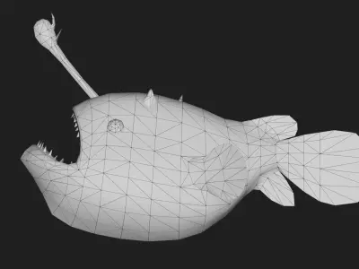 Monkfish Low-poly 3D model