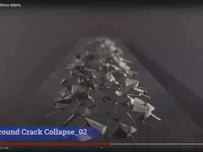 Ground Crack Collapse 02 3D model