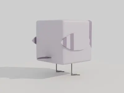 Cubic pigeon Free low-poly 3D model