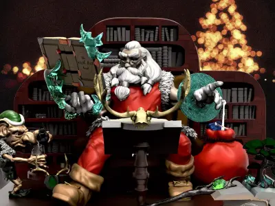 Magical Santa Claus 3D print model