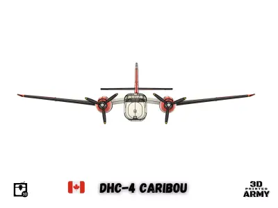 De Havilland Canada DHC-4 Caribou - STL files for 3D printer 3D print model