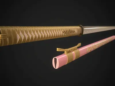 Katana 04 Low-poly 3D model
