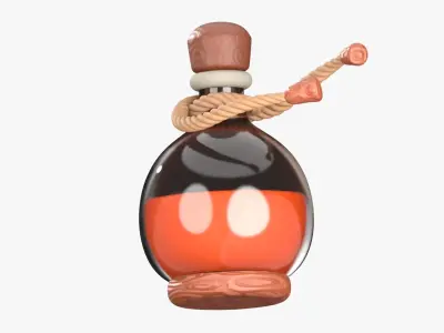 Energy Potion 3D Illustration 3D model