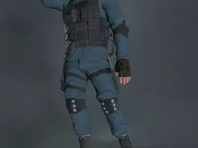 Rigged Soldier 2 3D model