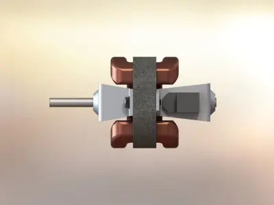 AC motor of hair dryer 3D model