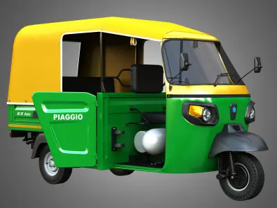 Piaggio Ape Auto HT DX 300cc CNG 3D model