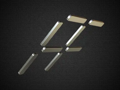 faraday future logo 3D model