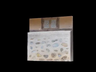 Traditional Korean Wall with the Window 3D model