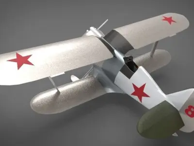 Aircraft  Polikarpov I-153 3D model